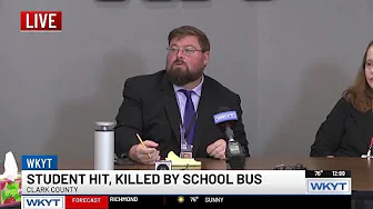 Superintendent holds press conference after student hit, killed by school bus thumbnail