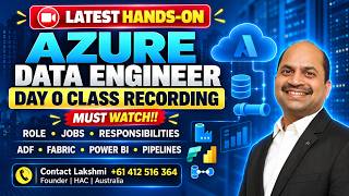 Latest Hands-On Azure Data Engineer Course | Day 0 Class Recording | Roles, Jobs, ADF & Fabric screenshot 3