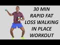 30 Minute Rapid Fat Loss Walking In Place Workout with Weights