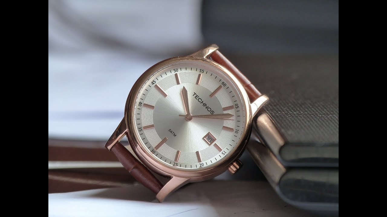 Relógio Technos Rosê Social 2115RQ/2K com Pulseira de Couro - YouTube