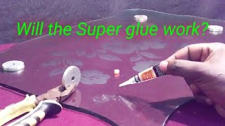 How to attach, glue metal legs to a glass table top/How to fix glass on table top