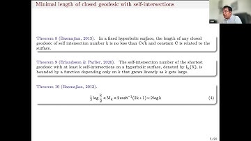 Jiajun Wang, Minimal length of non-simple geodesics on hyperbolic surfaces