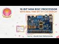 16 bit Mini RISC Processor with Real Time ST7735 SPI TFT LCD Display