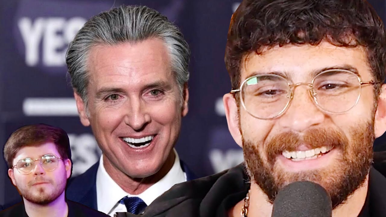 Гэвин Ньюсом хвалит Хасана в прямом эфире | Реакция Хасана Аби на ConnorEatsPants