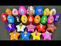 Rainbow dinosaur eggs finding pinkfong cocomelon baby shark clay  satisfying asmrs