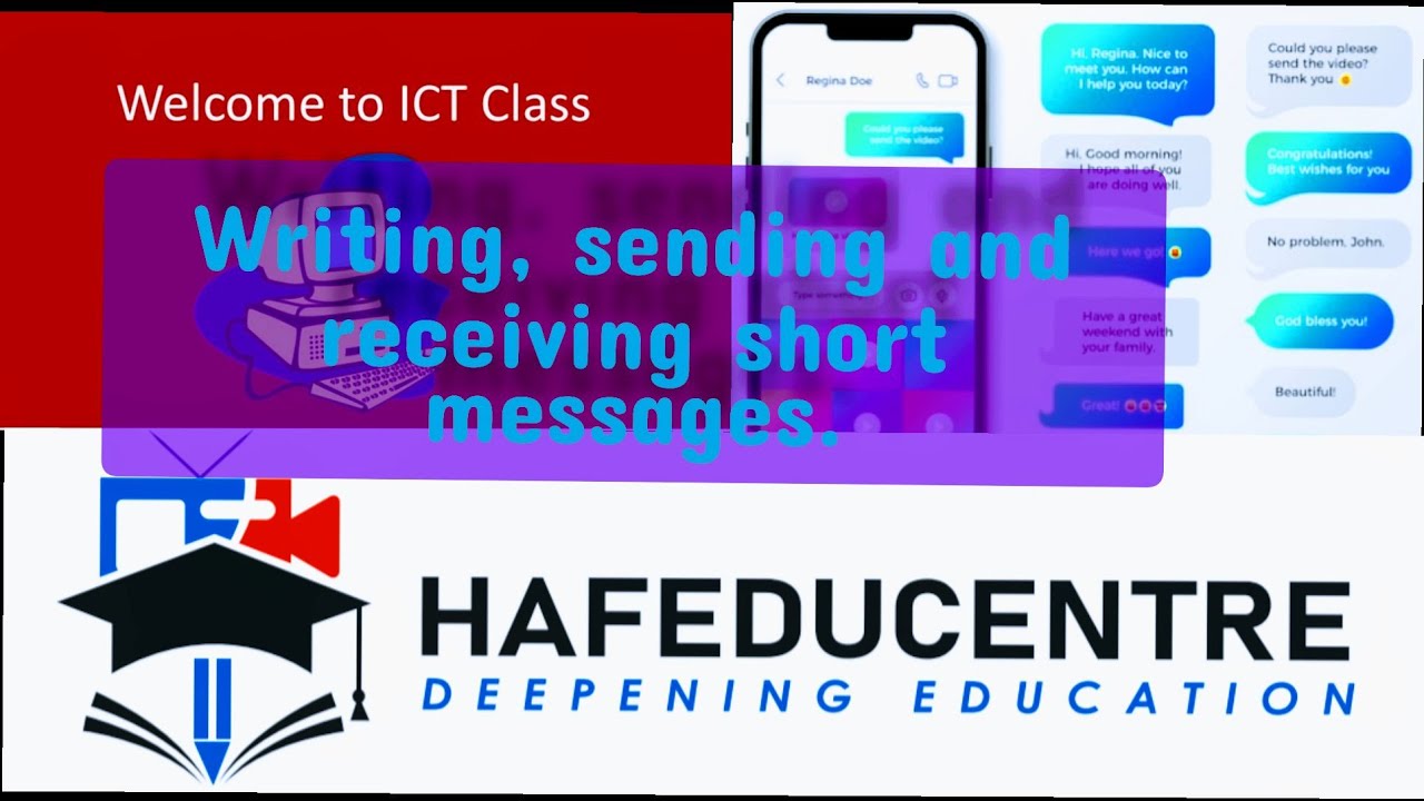 WRITING, SENDING AND RECEIVING A SHORT MESSAGE ON A MOBILE PHONE|| P.3 ...