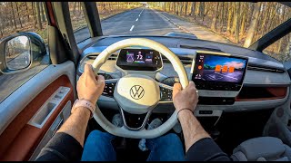 NEW Volkswagen ID. Buzz [204HP] |0-100| POV Test Drive #1520 Joe Black