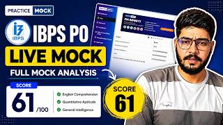 PRACTICE MOCK IBPS PO LIVE MOCK 🔥 60+ SCORE | How to Attempt Ibps po pre mock 