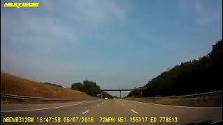 AA van being hit on Motorway