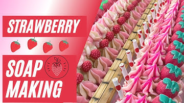 Strawberry Soap Making Cold Process | Oavender Soap