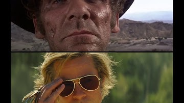 Once Upon a Time in Hollywood homage to The Good the Bad and the Ugly