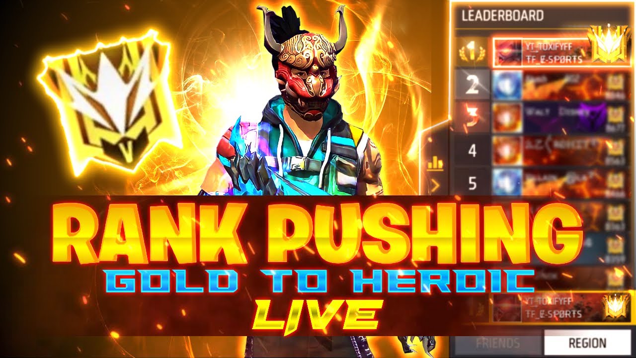 🔴LIVE RANK PUSHING IN CS RANKED | Free Fire Live Playing With Teammates ...