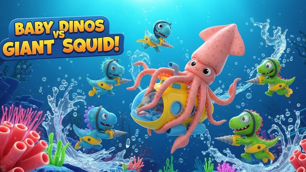 Baby Dinos vs Giant Squid! 🐙 Deep Sea Rescue Miss