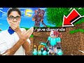 MINECRAFT MANHUNT BUT I SECRETLY USED /give