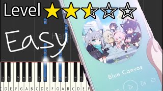 Blue Canvas - Blue Archive OST (China PV song)│Easy Piano Tutorial