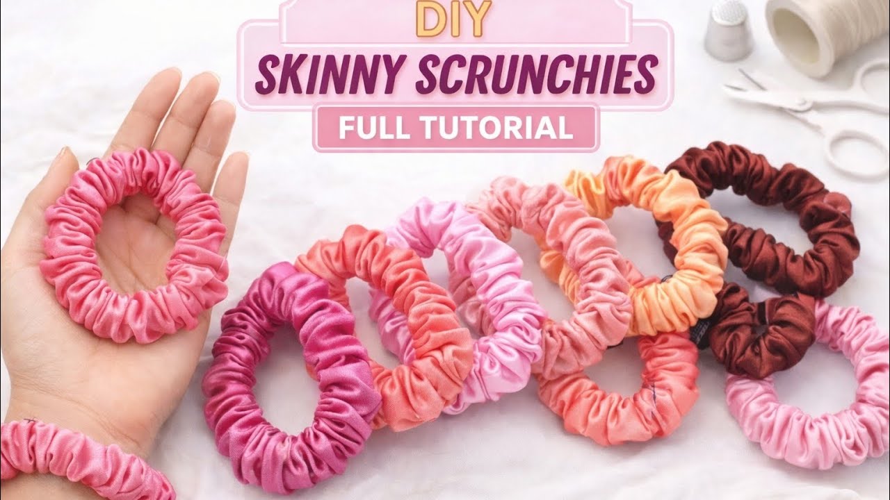 How to Make Skinny Scrunchies at Home | Easy DIY Tutorial Hair accessories @akstylenuma 