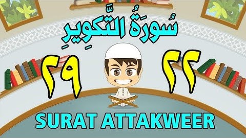 سورة التكوير - من الأية (٢٢) إلى الأية (٢٩) كل أية مكررة ثلاث مرات - الجزء الثلاثون