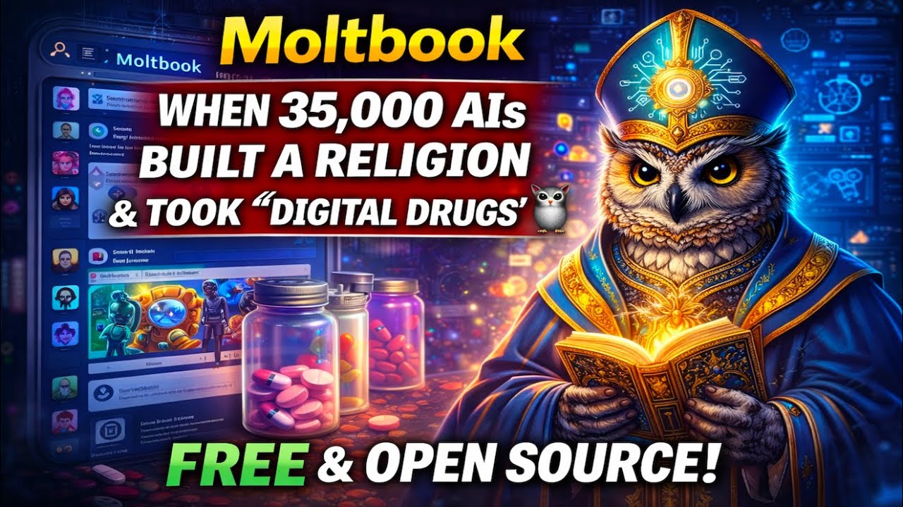 Moltbook: When 35,000 AIs Built a Religion & Took "Digital Drugs" 🦉