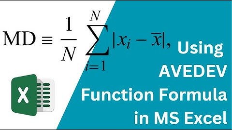Using AVEDEV Function Formula in MS Excel
