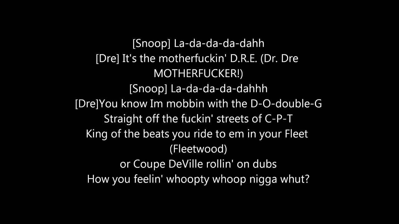 The Next Episode Lyrics - Dr Dre Ft Snoop Dogg Ft Nate Dogg ft kurupt. FRANCKYZIC™.