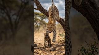 Leopard Saves Her Cub at the Last Second! 🐆 #shorts