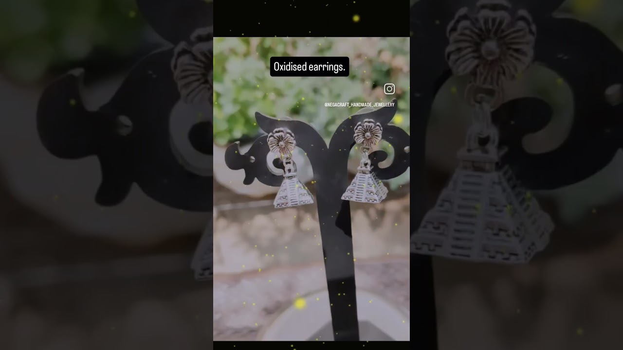 🫶New oxidised jhumka earrings|| Handmade oxidised silver earrings design 