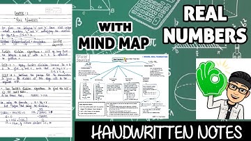 CLASS 10 MATHS CHAPTER 1 NOTES | CLASS 10 REAL NUMBERS HANDWRITTEN NOTES | REAL NUMBERS MIND MAP