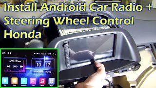 Install Android Car Radio & Steering Wheel Control In Honda Odyssey 08  Ownice C500
