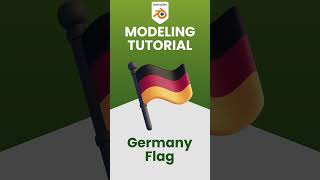 Germany flag - Blender 4.2 3D Modeling Tutorial