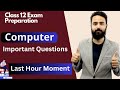 Computer science exam preparation  important questions  last hour moment  class 12  gurubaa