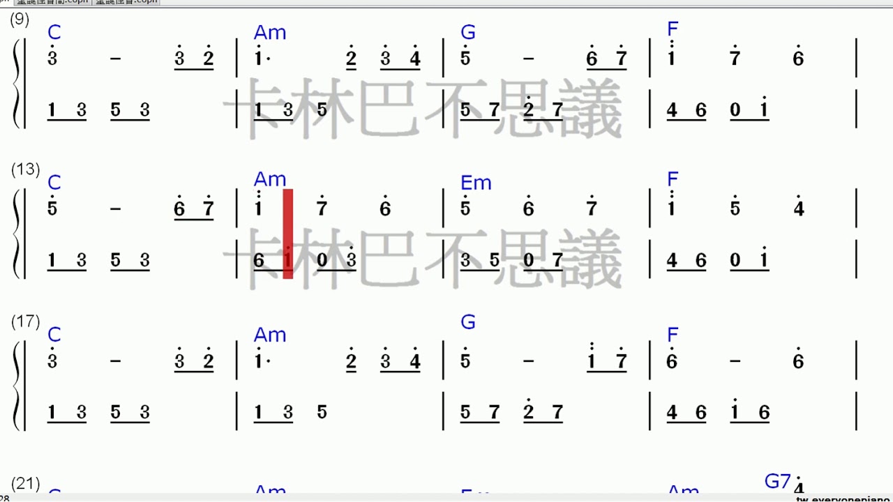 [kalimba] The First Noel 聖誕佳音 Number notation / Tutorial TAB - YouTube