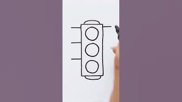 Traffic Light🚦 drawing #howtodraw #art #shorts #traffic #rules #drawing