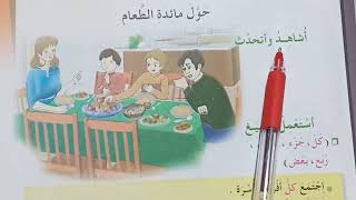 تعبير شفهي ودراسة الصيغ حول مائدة الطعام للسنة الثالثة ايتدائي