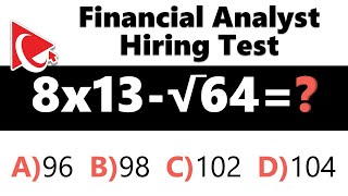 Financial Analyst Hiring Assessment Test: Question with Answers & Solutions! Pass with 100%