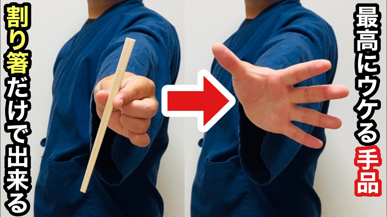 【種明かし】今すぐやってみて！簡単なのに不思議すぎる、割り箸の消失マジック