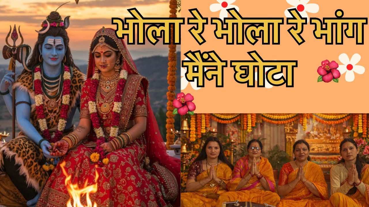 भोला रे भोला रे भांग मैंने घोटा🌺/mahadev#youtube#bhajan 