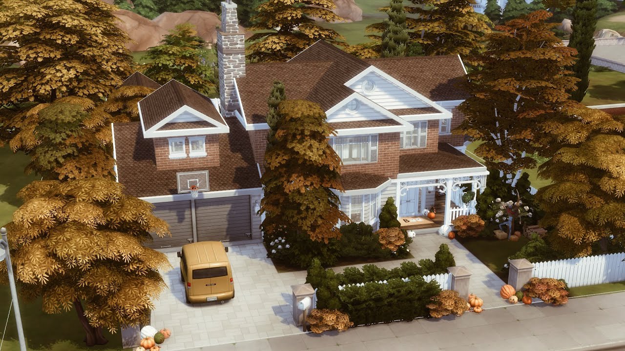 Fall Family Home 🍂🍄// The Sims 4: Speed Build (With CC) - YouTube