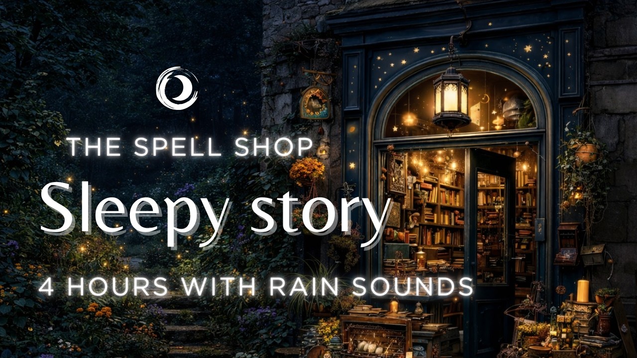 Bedtime Story The Magic Spell Shop | 4 Hours With Rain Sounds | For Deep Sleep