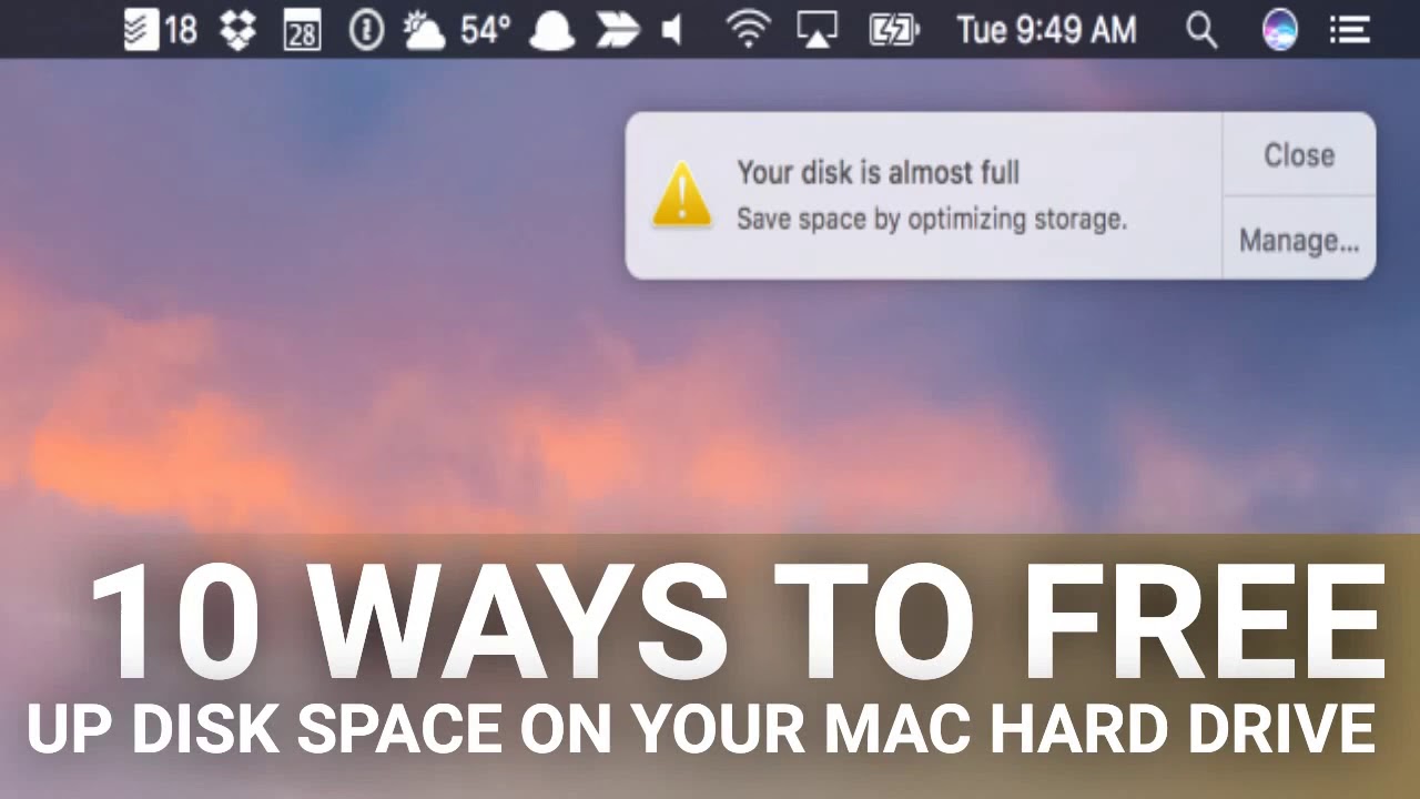 10 Ways To Free Up Disk Space on Your Mac Hard Drive - YouTube