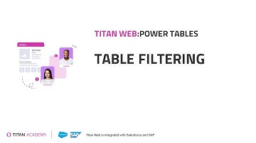 Salesforce Tables with Titan Web: Table Filtering