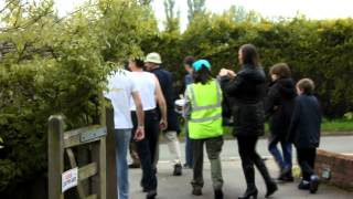 High Roding Jubilee Beacon starts its journey through the village...