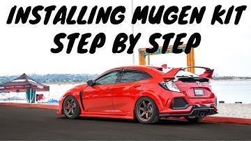 STEP BY STEP.... INSTALLING CIVIC TYPE R [FK8] MUGEN FRONT LIP AND SIDE SKIRTS
