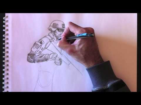 Vidéo: Comment Dessiner Un Soldat Avec Un Crayon Progressivement ?