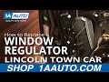 How To Replace Power Window Regulator without Motor 1998-2002 Lincoln Town Car PART 2