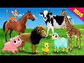 20 минут Животные для детей Звуки животных Домашние животные для самых маленьких