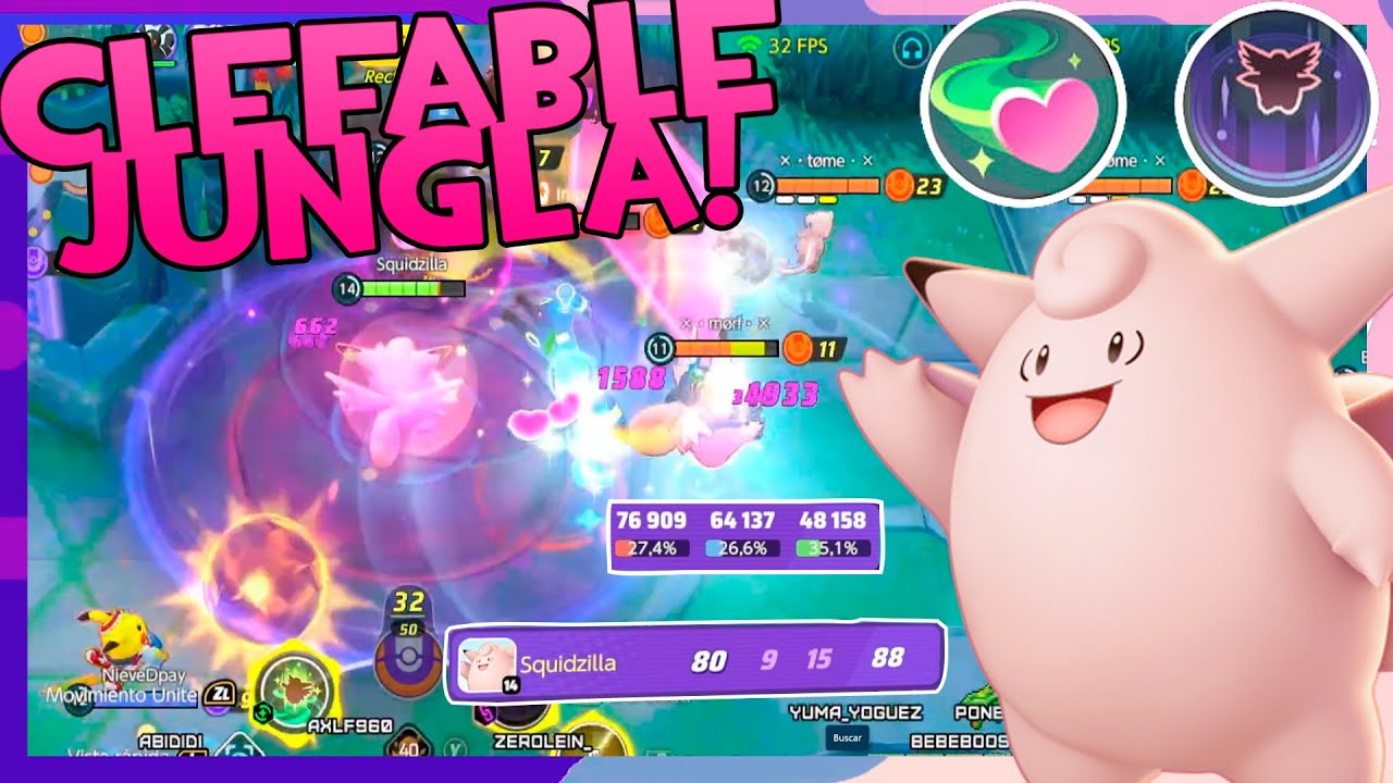 LA NUEVA MEJOR BUILD PARA CLEFABLE 🔥CLEFA JUNGLA | POKEMON UNITE - YouTube