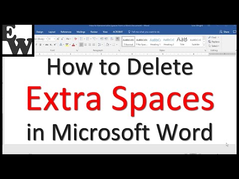 Video: How To Remove All Spaces In Word