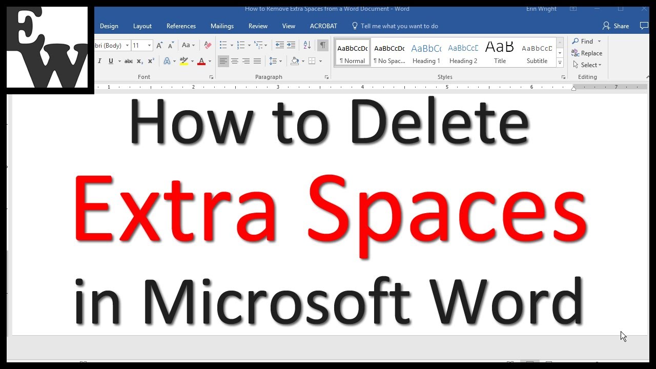 How to Delete Extra Spaces in Microsoft Word