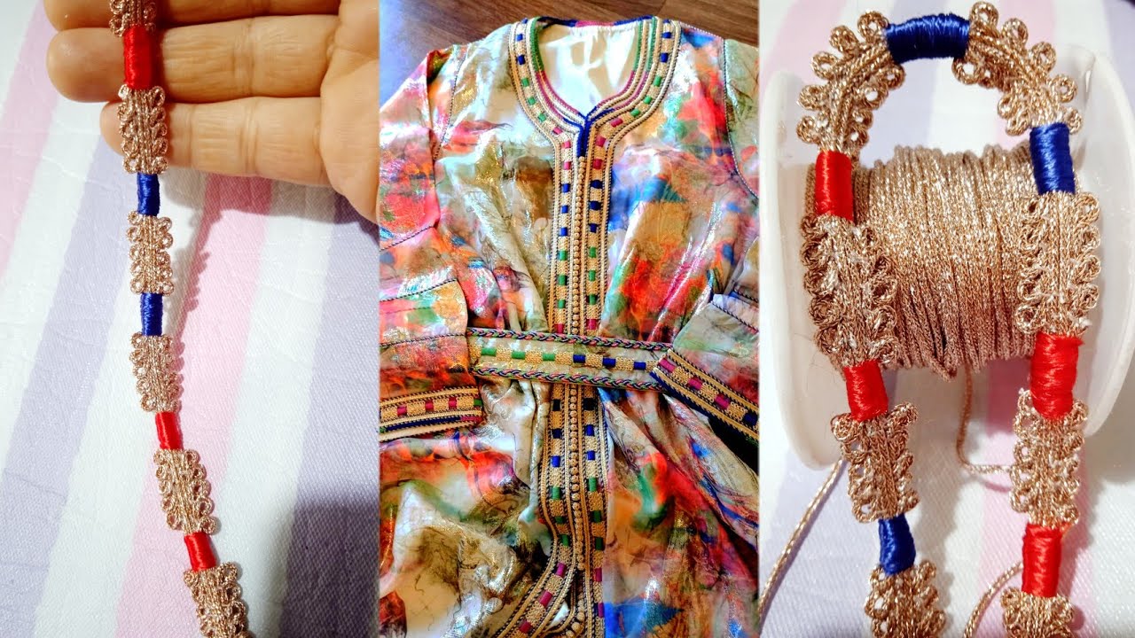 طريقة كيفاش تخدمي تعصاب زواق لمعلم للقفطان المغربي 🇲🇦