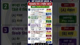 मध्यप्रदेश के 5 राष्ट्रीय उद्यान | MP GK PYQ 2026 | Important MCQ
